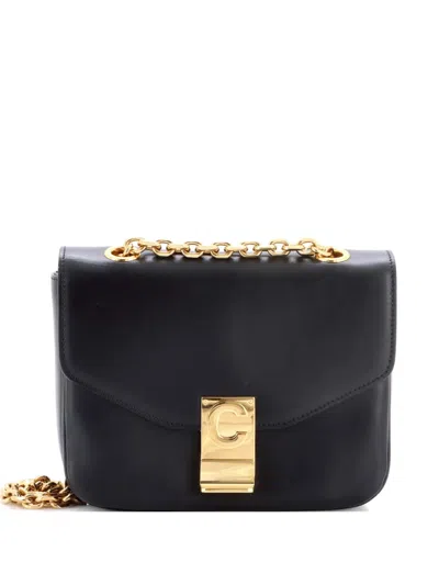 Pre-owned Celine C Bag Leather Small Shoulder Bag In Black