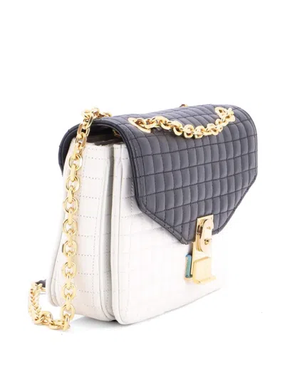 Pre-owned Celine C Bag Quilted Leather Medium Shoulder Bag In Black