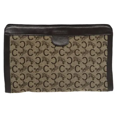 Pre-owned Celine Céline C Brown Canvas Clutch Bag ()