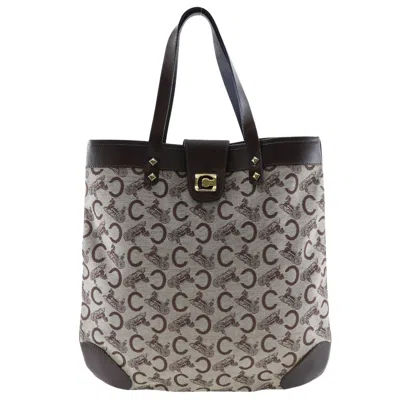 Pre-owned Celine C Canvas Tote Bag () In Brown