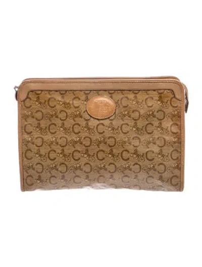 Pre-owned Celine C Carriage Clutch In Brown