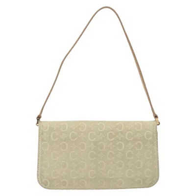 Pre-owned Celine Céline C Ecru Suede Shoulder Bag ()