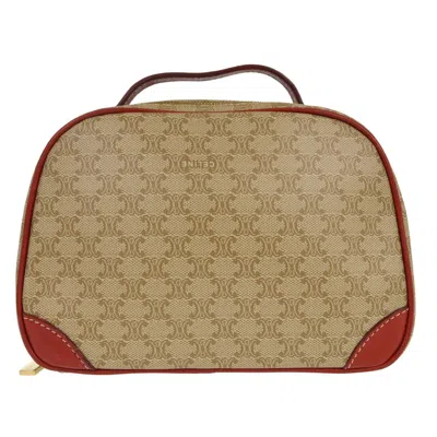 Pre-owned Celine C Macadam Pouch Canvas Beige Canvas Clutche & Pouche Bag () In Sand