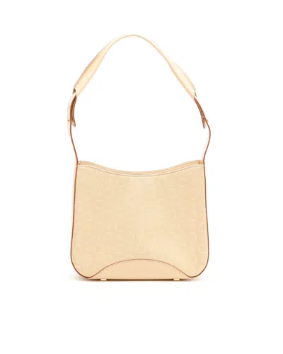 Celine Céline C Macadam Shoulder Bag In Sand