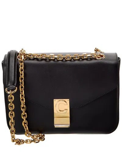 Celine C Medium Leather Shoulder Bag (authentic ) In Black