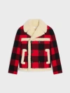 Celine Stylish Checkered Double-breasted Mini Jacket In Multi