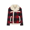 Celine Stylish Checkered Double-breasted Mini Jacket In Multi