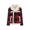 Celine Caban Shearling Jacket Women In Red