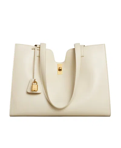 Celine Cabas 16 In Smooth Calfskin In Neutral