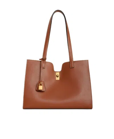 Celine Cabas 16 Shoulder Bag In Brown