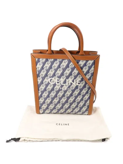 Celine Cabas 2 Way Tote Bag In Blue