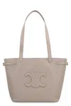 Celine Cabas Anais Cuir Media Leather Tote In Nude