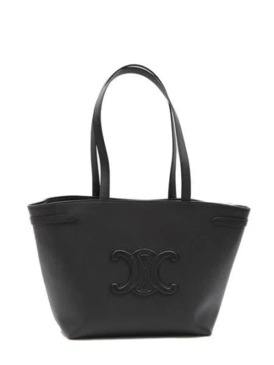 Celine Cabas Anais Media Leather Shoulder Bag