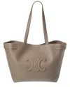 Celine Cabas Anais Medium Leather Tote In Grey