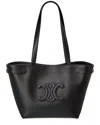 Celine Cabas Anais Small Leather Tote In Black