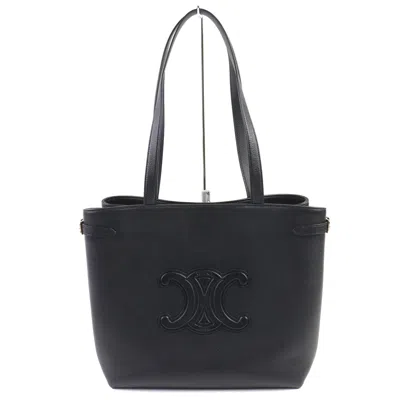 Pre-owned Celine Cabas Black Leather Tote Bag ()