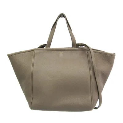 Pre-owned Celine Céline Cabas Brown Leather Shoulder Bag ()