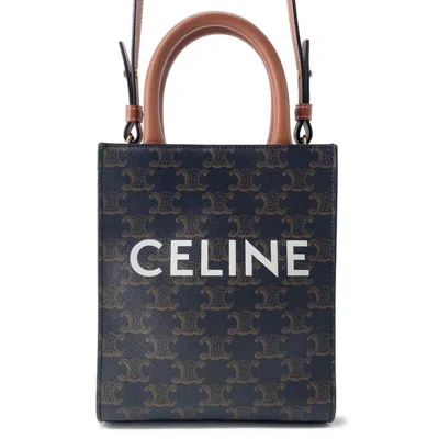 Pre-owned Celine Cabas Gold Pvc Leather Handbag Shoulder Bag ()
