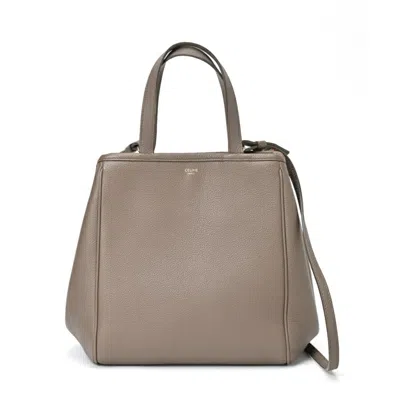 Pre-owned Celine Cabas Grayish Leather Tote Bag ()
