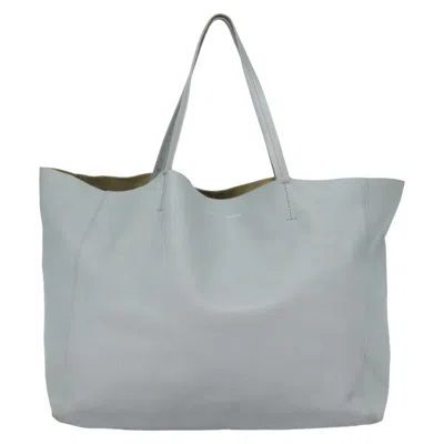 Pre-owned Celine Céline Cabas Horizontal Grey Leather Tote Bag ()