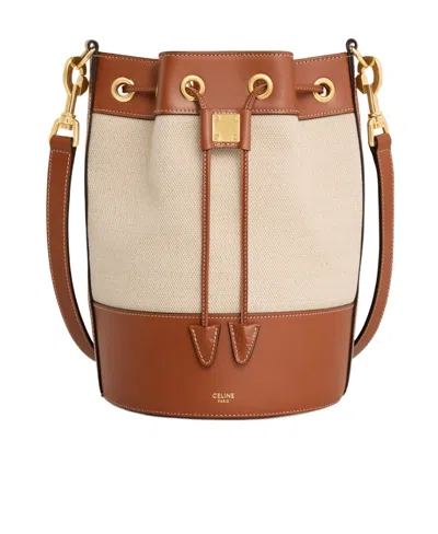 Celine Cabas Marin Rope Strap Shoulder Bag In Nude
