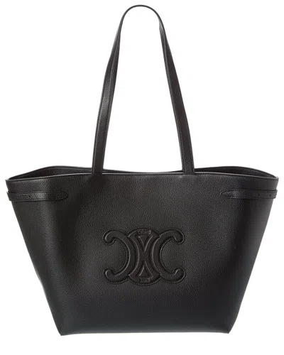 Celine Cabas Anas Grain Handbag In Black