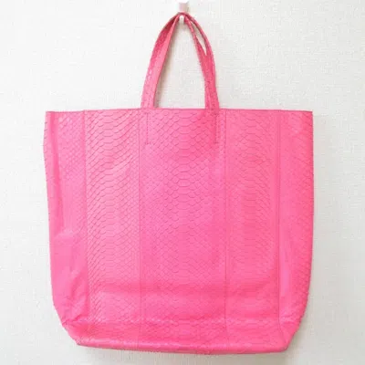 Pre-owned Celine Cabas Pink Leather Tote Bag ()