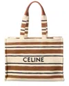 Celine Cabas Thais Large Striped Tote