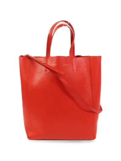 Pre-owned Celine Cabas Tote Bag In Red
