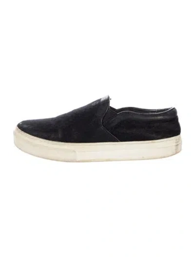 Pre-owned Celine Calf Hair Sneakers In Black