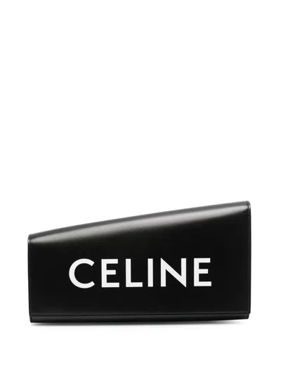 CELINE CELINE CALF LAMBSKIN ASYMMETRIC CLUTCH