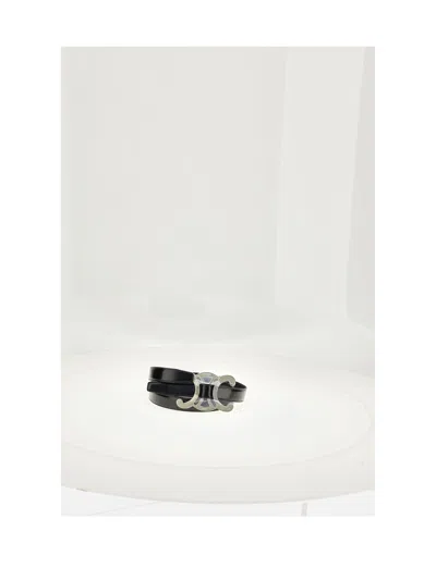 Celine Calf Leather Belt In Black