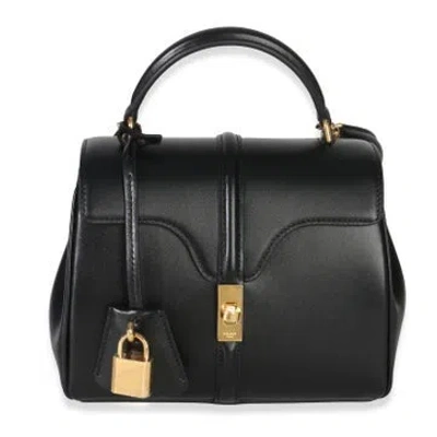Pre-owned Celine Calfskin 16 Mini In Black