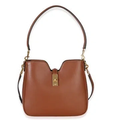 Pre-owned Celine Calfskin Camille 16 Small In Brown