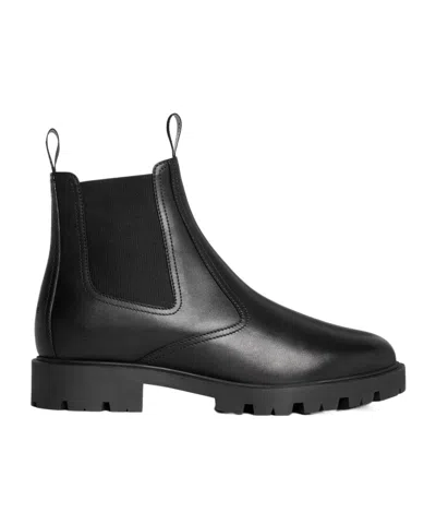 Celine Calfskin Chelsea Boots In Black