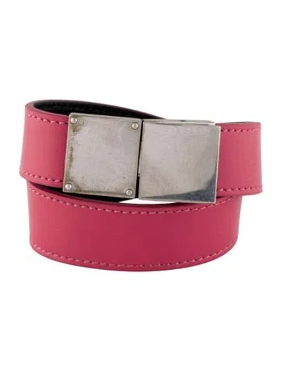 Pre-owned Celine Calfskin Double Strap Bracelet In Pink