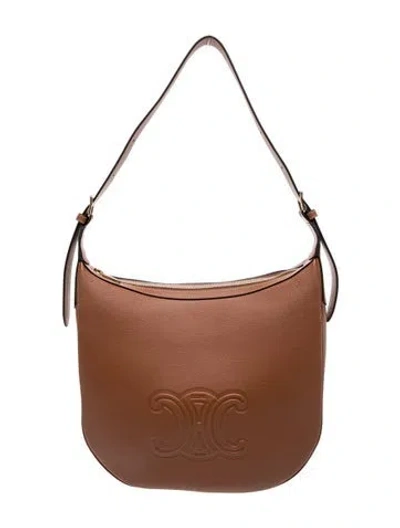 Pre-owned Celine Calfskin Heloïse Shoulder Bag Medium 2023 In Brown
