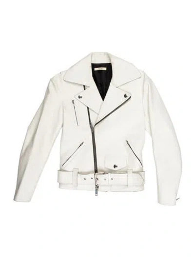 Pre-owned Celine Calfskin Jacket In White