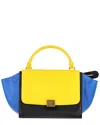 Celine Calfskin Leather Tri-color Small Trapeze Bag (authentic Pre-loved) In Multi