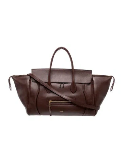 Pre-owned Celine Calfskin Luggage 2026 In Brown