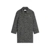 Celine Camden Wool Tweed Coat With Button Closure And Side Pockets In Multi