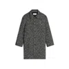 Celine Camden Wool Tweed Coat With Button Closure And Side Pockets In Multi