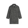 Celine Camden Wool Tweed Coat With Button Closure And Side Pockets In Multi
