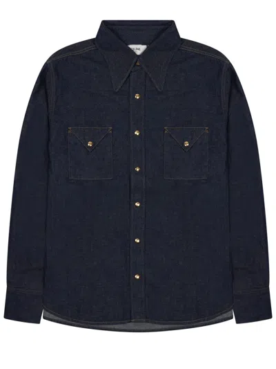 Celine Camicia In Denim Di Cotone In Blue