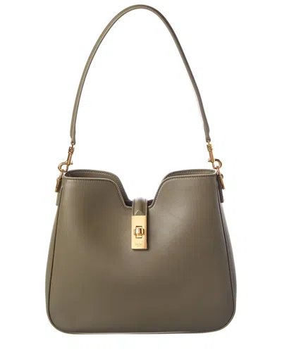 Celine Camille 16 Leather Shoulder Bag In Gray