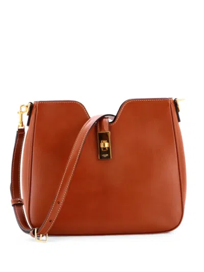 Pre-owned Celine Camille 16 Soft Leather Small Shoulder Bag In ブラウン