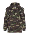 Celine Camouflage Flocking Hoodie In Black