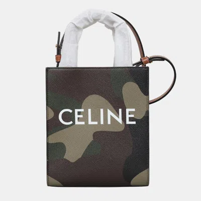 Pre-owned Celine Camouflage Mini Cabas Vertical Bag In Multicolor