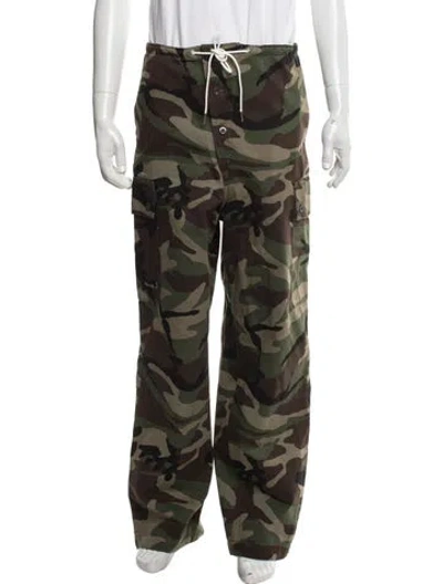 Pre-owned Celine Camouflage Print Cargo Pants W/ Tags In Green