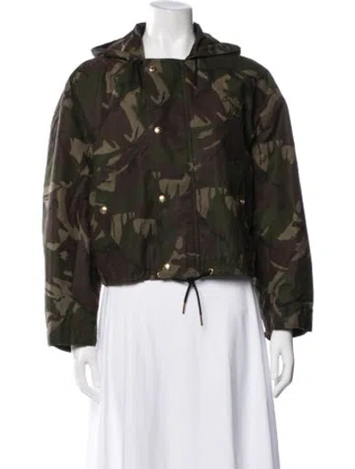 Pre-owned Celine Camouflage Print Jacket In Green